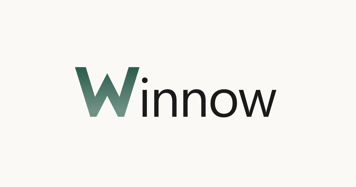 Winnow Out Winnow — Less noise. More signal.